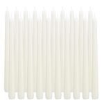 flamecan Ivory Taper Candles, Set of 20 Unscented and Smokeless 10 Inch Taper Candles Long Burning, Paraffin Wax with Cotton Wicks for Burning Approxinately 7-8 Hours Time