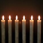 GenSwin Flameless Grey Taper Candles Flickering with 10-Key Remote, Battery Operated Led Warm 3D Wick Light Window Candles Real Wax Pack of 6, Christmas Home Wedding Decor(0.78...