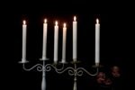 GenSwin Flameless White Taper Candles Flickering with 10-Key Remote, Battery Operated Led Warm 3D Wick Light Window Candles Real Wax Pack of 6, Christmas Home Wedding Decor(0.78...