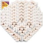MontoPack Unscented Tea Light Candles 100 Pack | 4 hours, White, Smokeless, Dripless Small Votive Paraffin Tealights | Long-Lasting for Home, Shabbat, Weddings, Events,...
