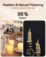 SHYMERY Flameless Votive Candles,50 Pack Flickering Electric Fake Battery Operated LED Candles,200+Hour Long Lasting LED Tea Lights for Wedding,Halloween,Christmas,Party and...