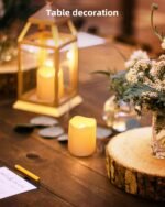 SHYMERY Flameless Votive Candles,Flameless Flickering Electric Fake Candle,24 Pack 200+Hour Battery Operated LED Tea Lights in Warm White for Wedding, Table, Halloween,Christmas...