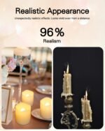 SHYMERY Flameless Votive Candles,Lasts 2X Longer,Battery Operated LED Tea Lights with Warm White Flickering Light,Small Electric Fake Tea Candle Realistic for...