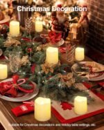 SHYMERY Flameless Votive Candles,Lasts 2X Longer,Battery Operated LED Tea Lights with Warm White Flickering Light,Small Electric Fake Tea Candle Realistic for...