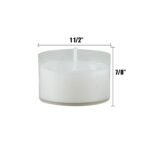Stonebriar 96 Count White Unscented Smokeless Long Burning Clear Cup Tea Light Candles with 6 to 7 Hour Burn Time