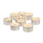 Stonebriar Unscented Long Burning White Tealight Candles, Bulk Pack, 6-7 Hour Burn Time, Smokeless Tealights for Parties, Weddings, Home, 50 Count