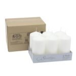 Stonebriar Unscented White Tall Pillar Candles, 65 Hour Burning Candle Pillars, Perfect for Decor, Weddings, Emergencies 3" X 6", 6 count