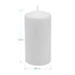 Stonebriar Unscented White Tall Pillar Candles, 65 Hour Burning Candle Pillars, Perfect for Decor, Weddings, Emergencies 3" X 6", 6 count