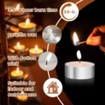 Tealight Candles - Tea Lights Candles Unscented Tea Tree Lights Mini Votive with Cotton Wick for Decorating Home,Pool,Shabbat,Wedding,Emergencies,Christmas,Halloween,Parties, Spas