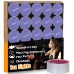 Tealight Candles - Tea Lights Candles Unscented Tea Tree Lights Mini Votive with Cotton Wick for Decorating Home,Pool,Shabbat,Wedding,Emergencies,Christmas,Halloween,Parties, Spas