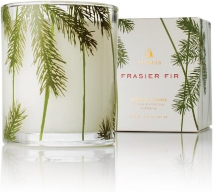 Thymes Frasier Fir Pine Needle Candle – Holiday Candles for Home Scented with Notes of Crisp Siberian Fir, Cedarwood & Sandalwood – Christmas Decor – Christmas Gifts for Women &...