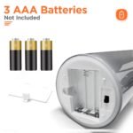 Tyawon Glass Battery Operated LED Flameless Candles with Remote and Timer, Real Wax Candles Warm Color Flickering Light for Festival Wedding Home Party Decor(Pack of 3)-Grey