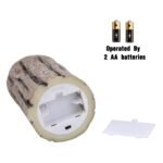 Vinkor Flameless Candles Battery Operated Candles Real Wax Pillar LED Candles with 10-Key Remote and Cycling 24 Hours Timer (Birch Effect 4" 5" 6")