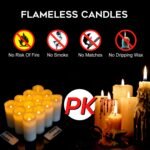 Vinkor Flameless Candles Battery Operated Candles Real Wax Pillar LED Candles with 10-Key Remote and Cycling 24 Hours Timer (Ivory Set of 12 （D2.2 X H 5"）)