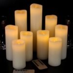 Vinkor Flameless Candles Battery Operated Candles Real Wax Pillar LED Candles with 10-Key Remote and Cycling 24 Hours Timer (Ivory Set of 12 （D2.2 X H 5"）)