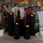 Vinkor Flameless Candles (Black Set of 9)