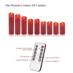 Vinkor Flameless Candles (Burgundy Set of 9)