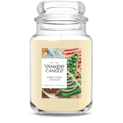 Yankee Candle Christmas Cookie, Scented Candle, 22oz Large Jar with up to 150 Hour Burn Time, Giftable, Holidays